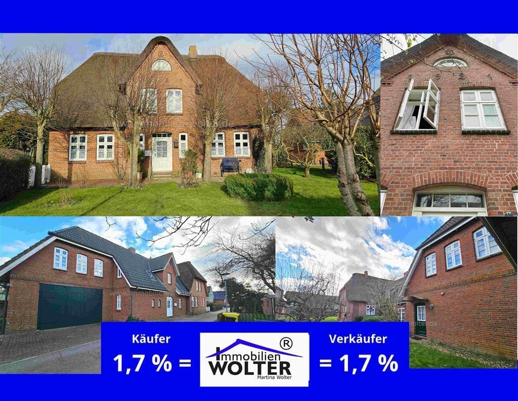 Immobilie in Oldsum - *** ca. 278 m² Wohnfläche - Charmantes Ensemble – 2 Häuser, 3 Wohneinheiten - 1001 m² Areal *** - Bild 0