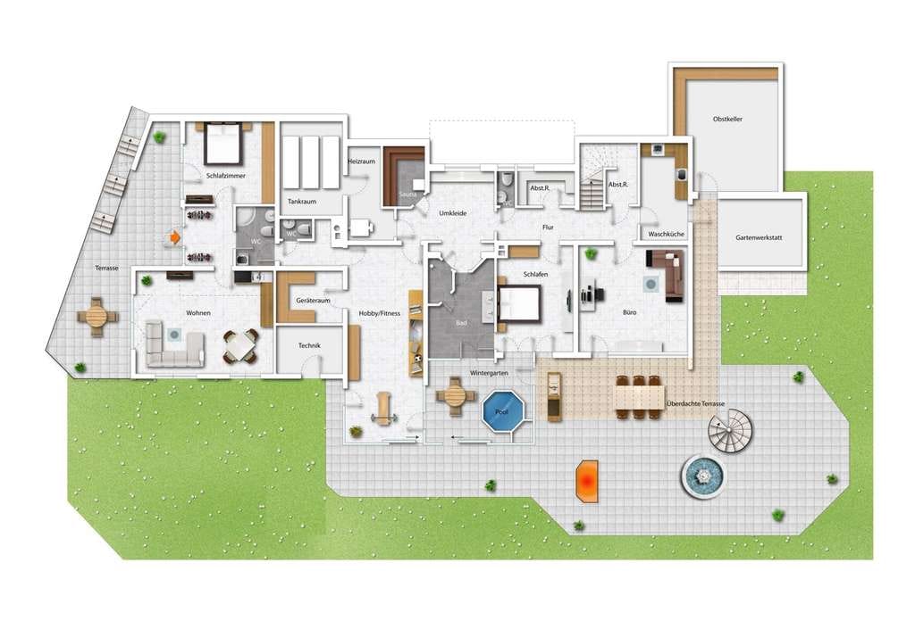Immobilie in Feucht - Exklusiv. Privat. Naturverbunden Ihre Villa mit Waldflair & Wasserlauf - Bild 2