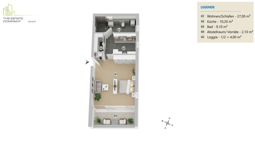 Immobilie in Dorstadt - Kompakt. Clever. Komfortabel. – Neubau mit Loggia - Bild 0