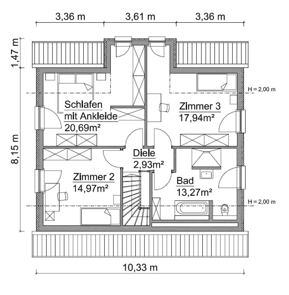 Immobilie in Heidgraben - Modernes KFW 40 ScanHaus mit Grundstückhinweis in Heidgraben - Bild 2