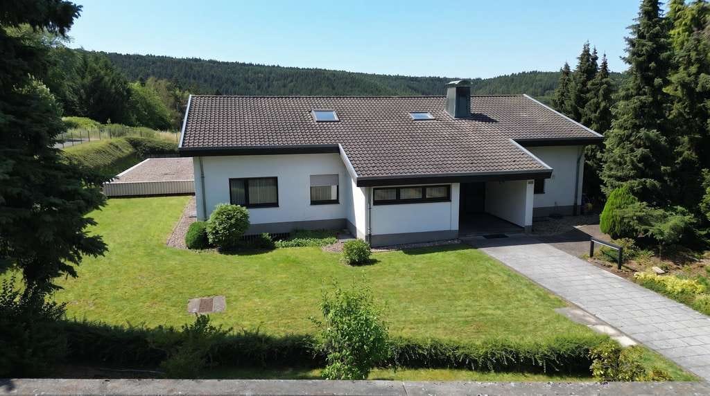 Immobilie in Enkenbach-Alsenborn - Enkenbach-Alsenborn: Großzügiges Wohnhaus m. Einliegerwohnung in Feld- u. Waldrandlage mit Weitblick - Bild 1