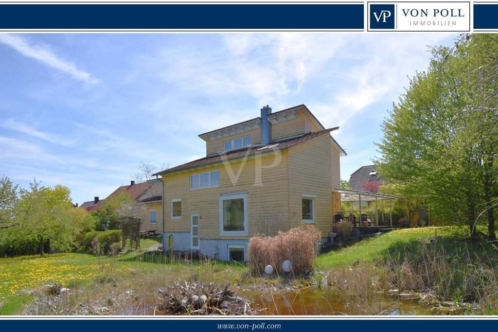 Immobilie in Stimpfach - Ökologisch & energieeffizient - Architektonisches Wohnhaus mit Praxisanbau - Unverbaubare Naturlage - Bild 0