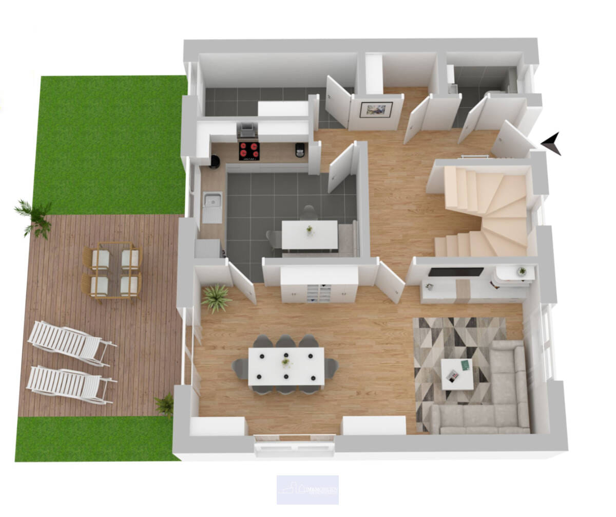 Immobilie in Gremsdorf - GROSSZÜGIGE KFW 55 DOPPELHAUSHÄLFTE MIT BAUGENEHMIGUNG - BAUSTART SOFORT - INKL. 465 m² GRUNDSTÜCK - Bild 4