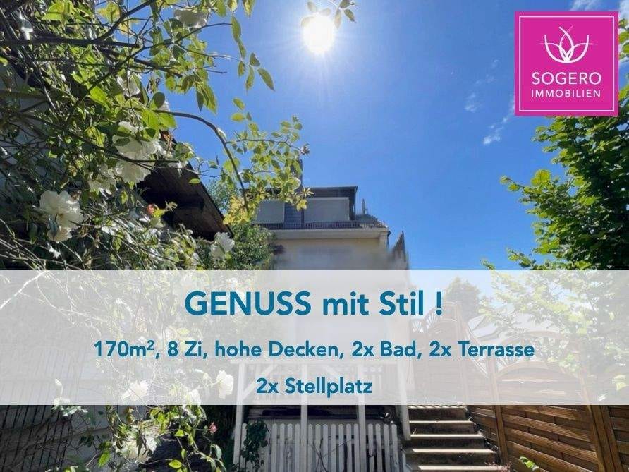 Immobilie in Steinbach - Gross, grün, stilvoll - 8 Zimmer, 2 Bäder u. Fenster neu, Terrassen - Bild 0