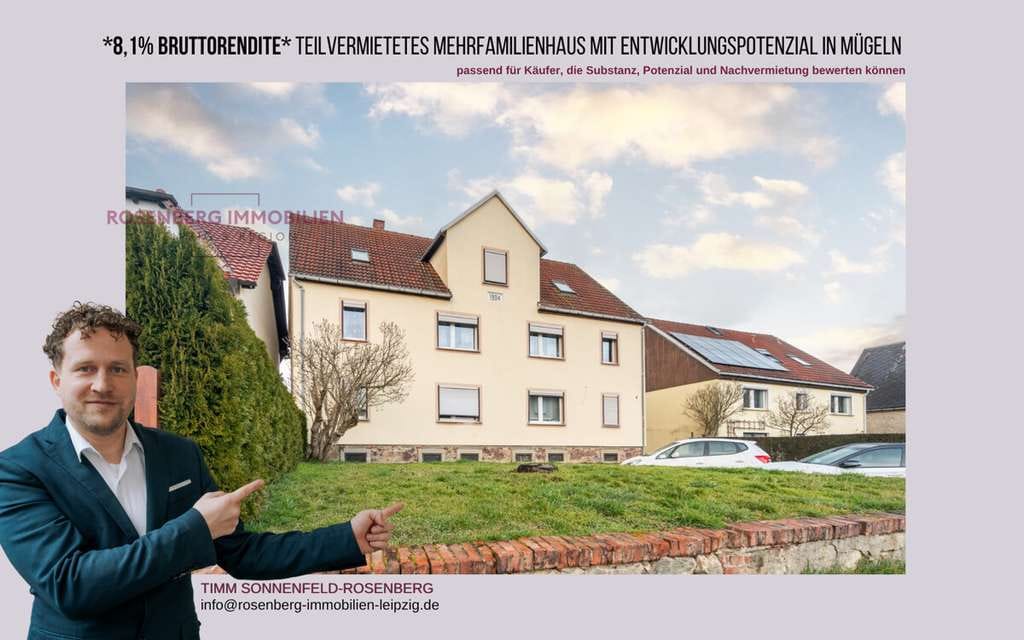 Immobilie in Mügeln - *8,1% Bruttorendite* 
Mehrfamilienhaus mit Entwicklungspotenzial – 
teils vermietet in Mügeln - Bild 0
