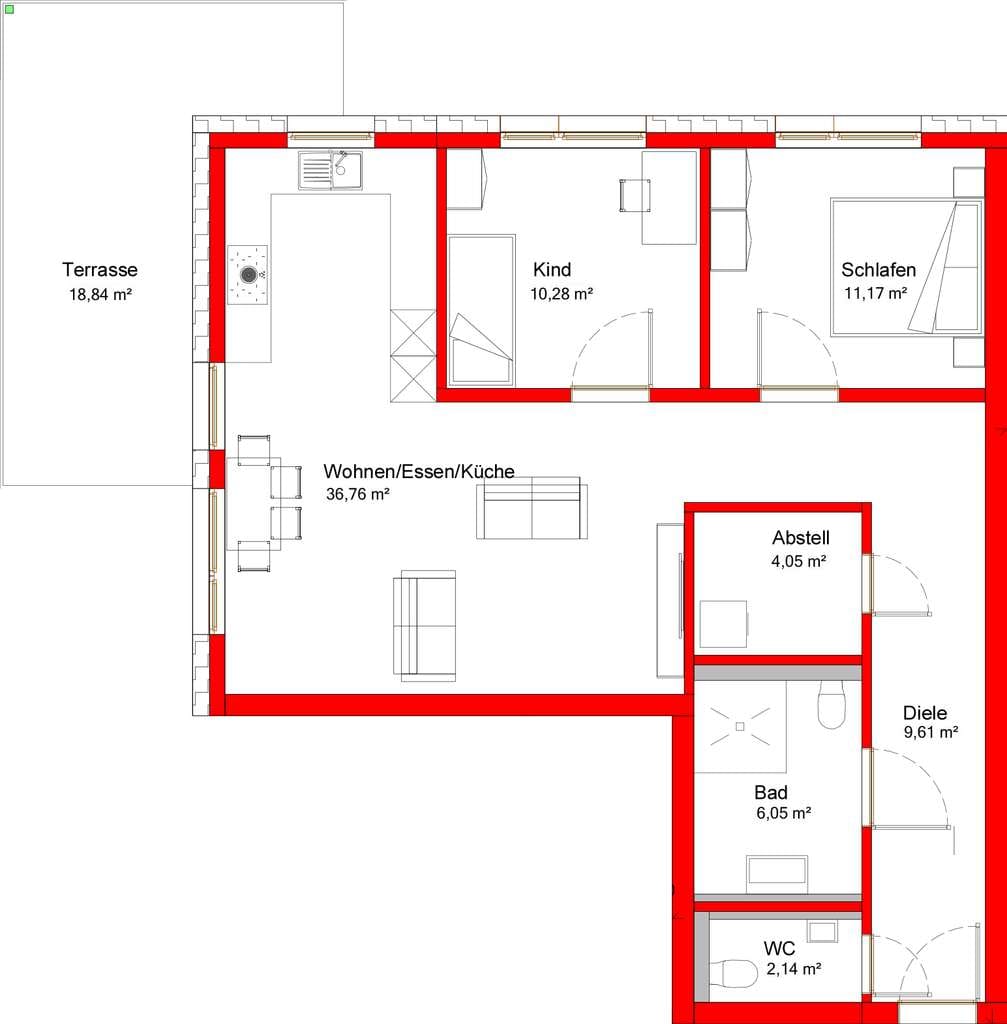 Immobilie in Ilshofen - Neubau 3-Zimmer-Wohnung mit Terrasse - Bild 4