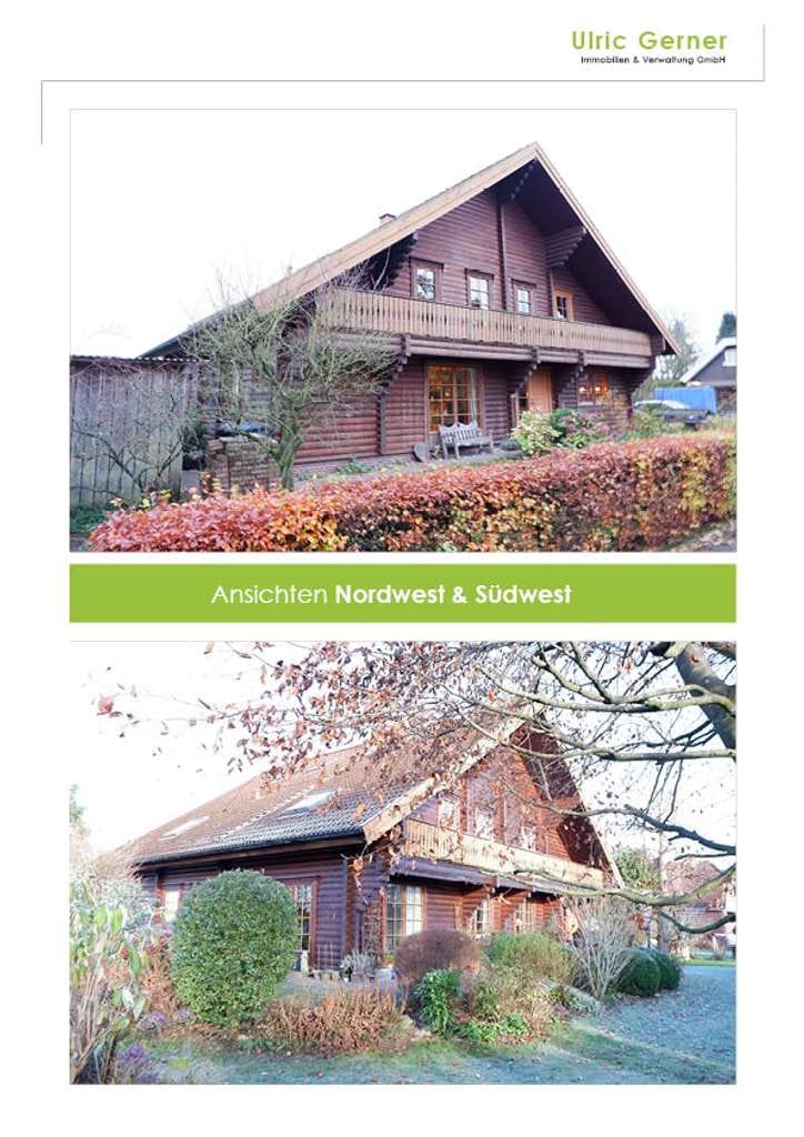 Immobilie in Kröppelshagen-Fahrendorf - Original Blockbohlenhaus mit zwei Wohneinheiten und Vollkeller - Bild 1