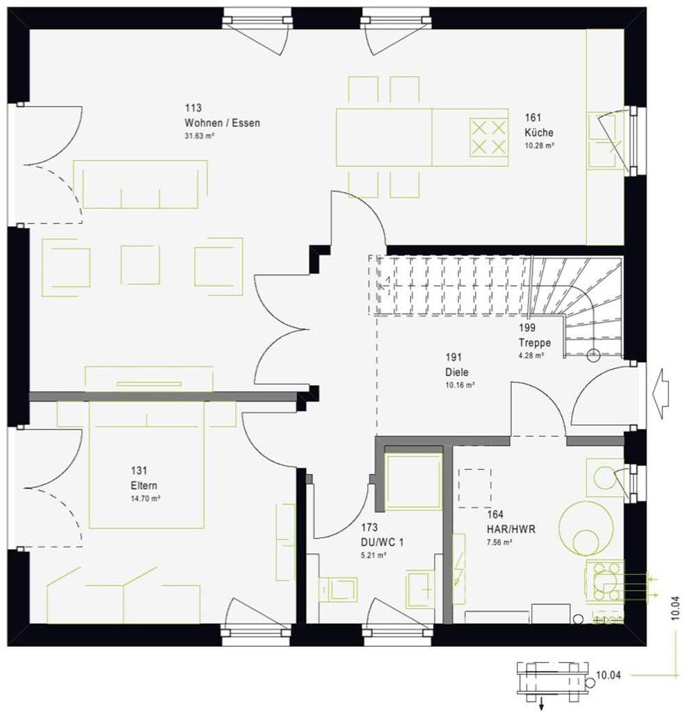 Immobilie in Diepenau - Einfamilienhaus 146 m² in Nordel | KfW-55-Standard - Bild 4