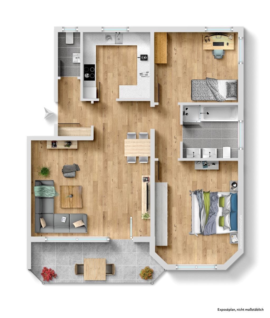 Immobilie in Weil im Schönbuch - 3 Zimmer-Wohnung mit tollem Ausblick! - Bild 1