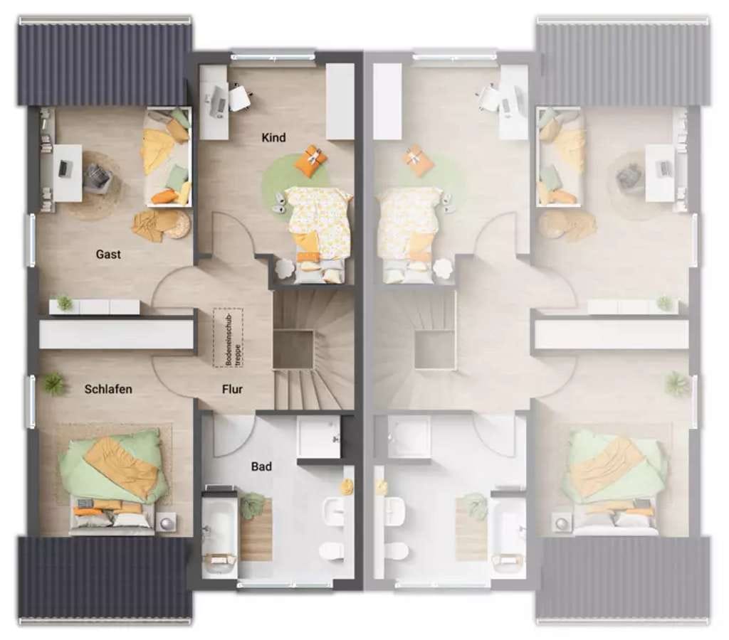 Immobilie in Kirchseelte - Wohnen im Doppelhaus Duett 125 - Ihr perfektes Familienhaus in Kirchseelte - Bild 4