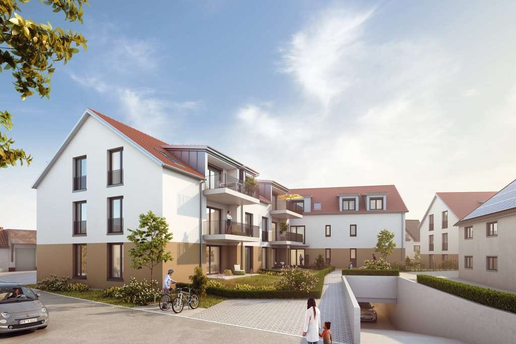 Immobilie in Heitersheim - NEUBAU-Traumwohnung in Heitersheim, Honiggasse 4 Zimmer im OG, 2 Bäder und sonnigem Südbalkon! - Bild 1