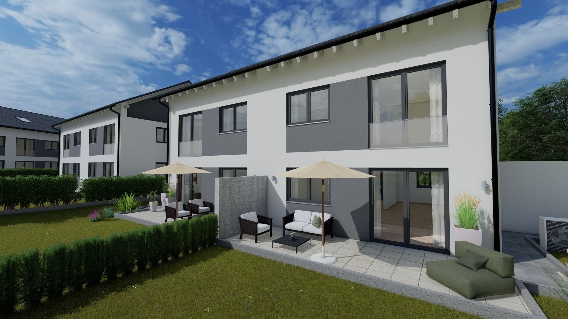 Immobilie in Großkarolinenfeld - Neubau. Große moderne Doppelhaushälfte - Bild 1