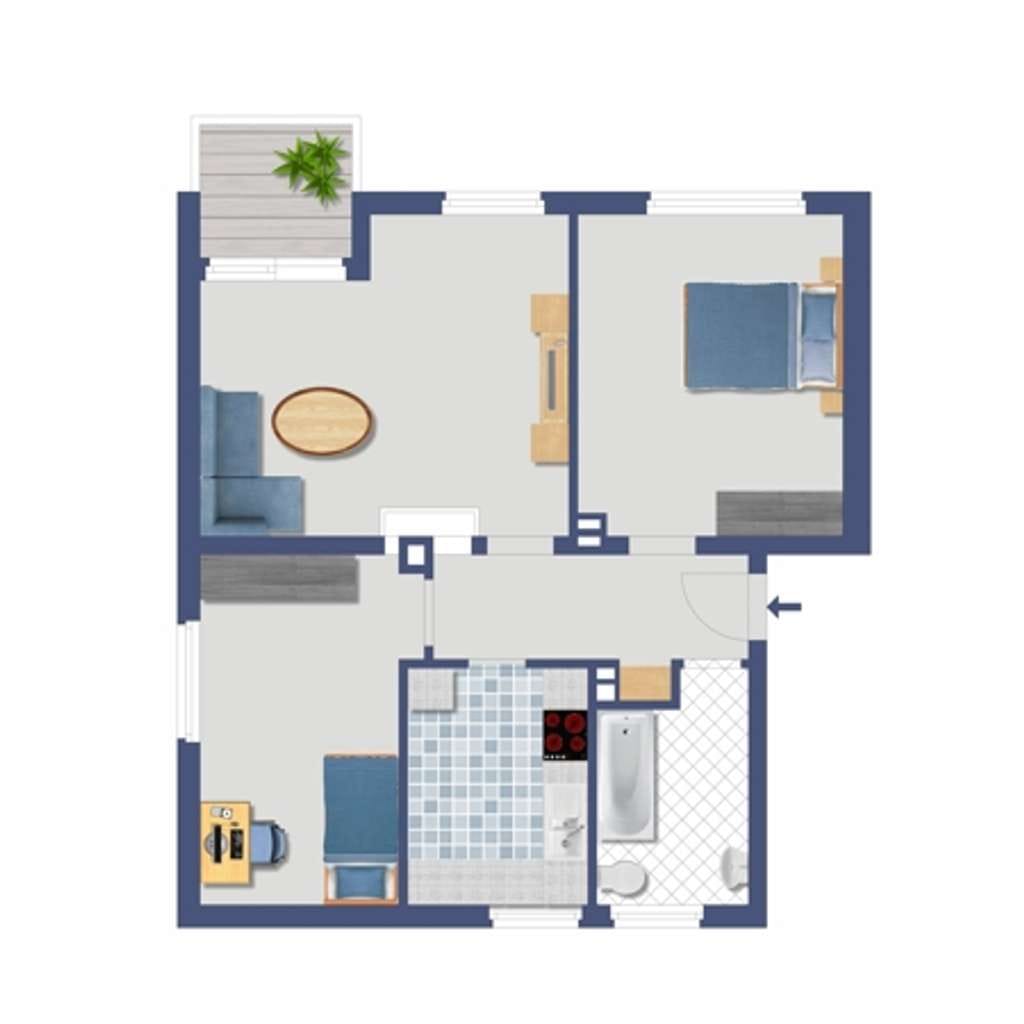 Immobilie in Bad Neuenahr-Ahrweiler - Kompakte 3-Zimmer-Wohnung in gepflegtem Mehrfamilienhaus als Kapitalanlage - Bild 1