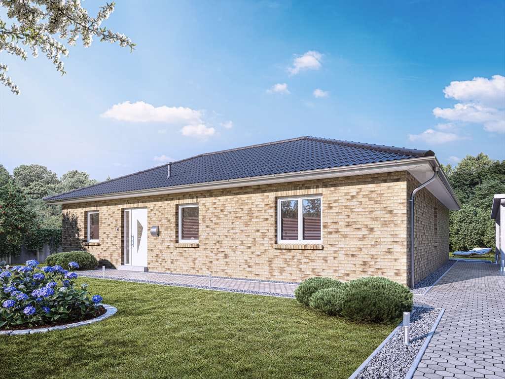 Immobilie in Groß Stieten - Hausbau auf 1 Ebene: Luftige Grundrisse, offene Küche & Wohlfühl-Wohnfläche V105 - Bild 1