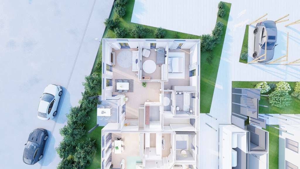Immobilie in Genderkingen - Traumhafte Neubau Erdgeschosswohnung mit Gartenanteil im Schlossgarten von Genderkingen - Bild 3