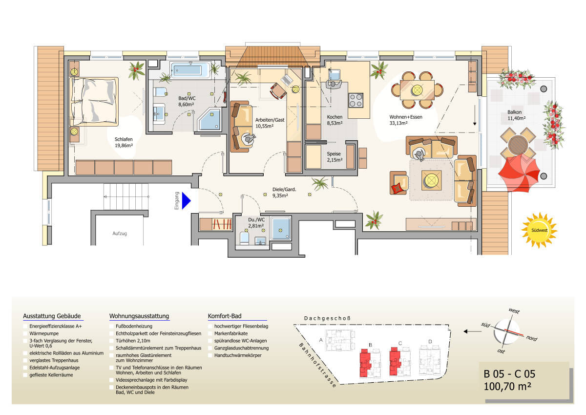 Immobilie in Erpolzheim -  HOCHWERTIGE 3-ZIMMER-WOHNUNG MIT WEITBLICK - Bild 1