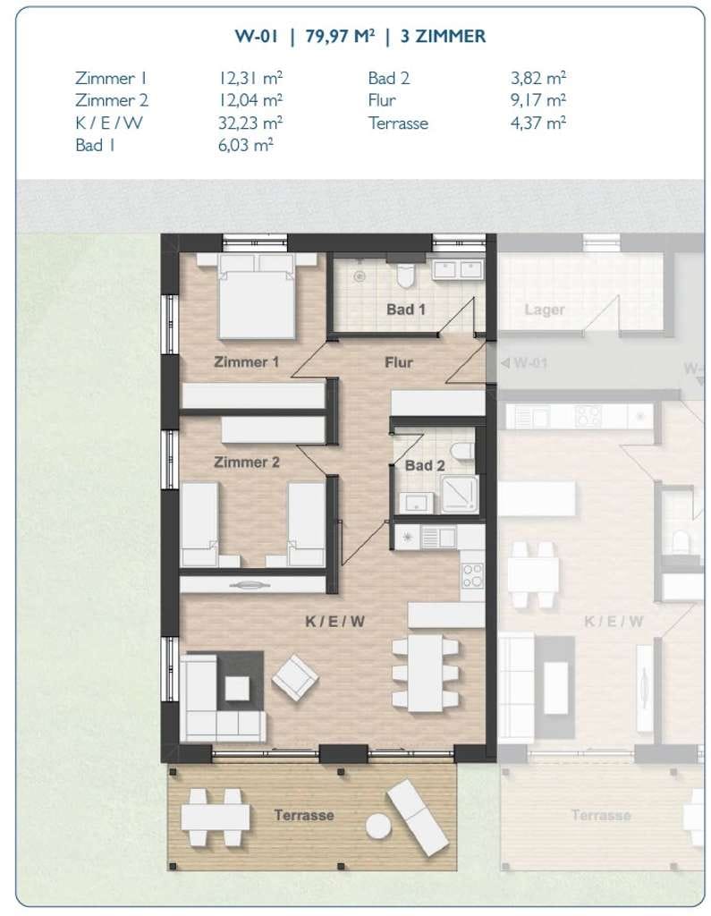 Immobilie in Fischen im Allgäu - -reserviert- Wohnen am Auerhof - Ferienwohnung 1 Haus A - Bild 3