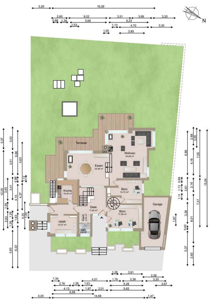 Immobilie in Emsdetten - Freistehendes Einfamilienhaus mit großzügigem Grundstück und Entwicklungspotenzial - Bild 2