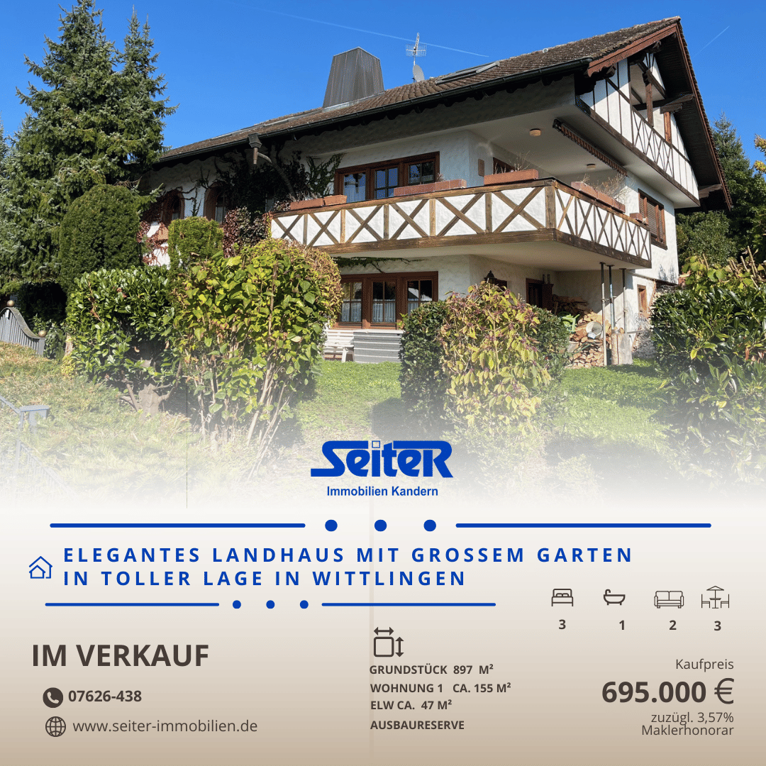 Immobilie in Wittlingen - Elegantes Landhaus mit großem Garten in toller Lage in Wittlingen - Bild 0