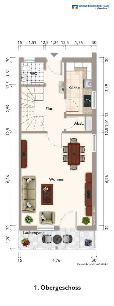 Immobilie in Frankenberg - Maisonette-Wohnung in einer ruhigen Wohngegend - Bild 2