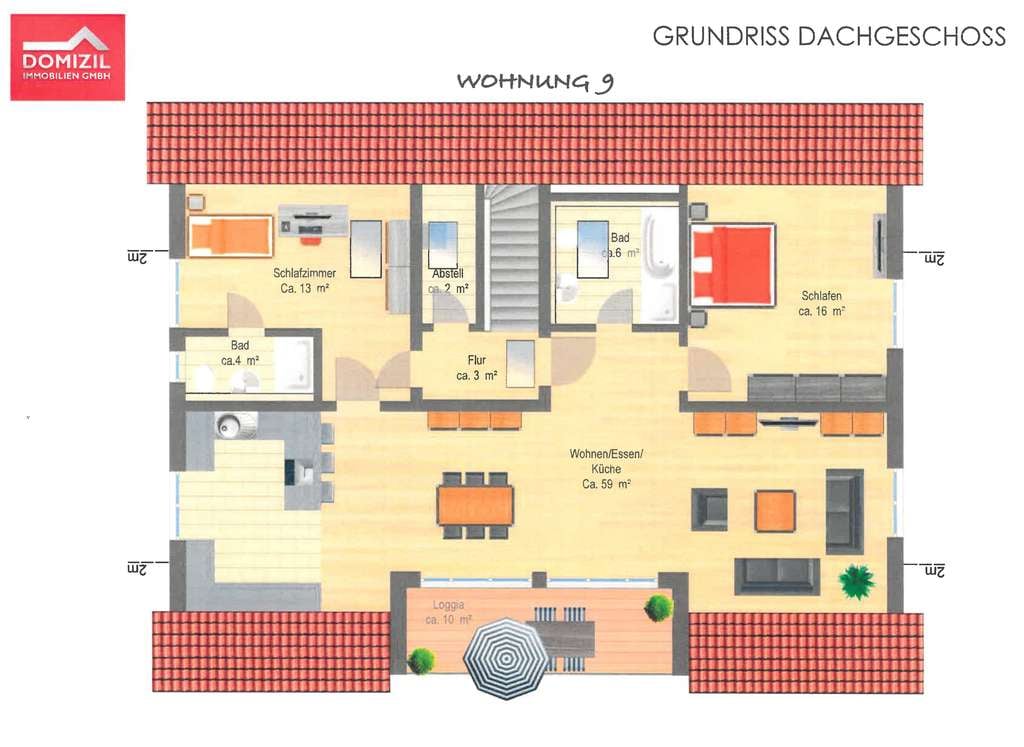 Immobilie in Weßling - Wohn(t)raum in Weßling - loftartige 3-Zimmer-Dachgeschoßwohnung in See- und S-Bahnnähe - Bild 2