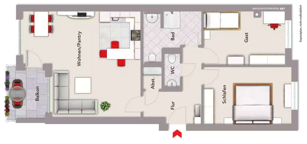 Immobilie in Prisdorf - 3-Zimmer-Wohnung in Prisdorf: Platz für Ihre Wohnträume - Bild 1