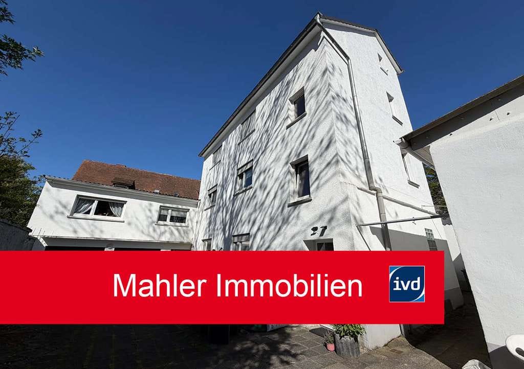 Immobilie in Bensheim - Bensheim Innenstadt - Mehrfamilienhaus mit Hinterhaus 4 Wohneinheiten und  Doppelgarage - Bild 0