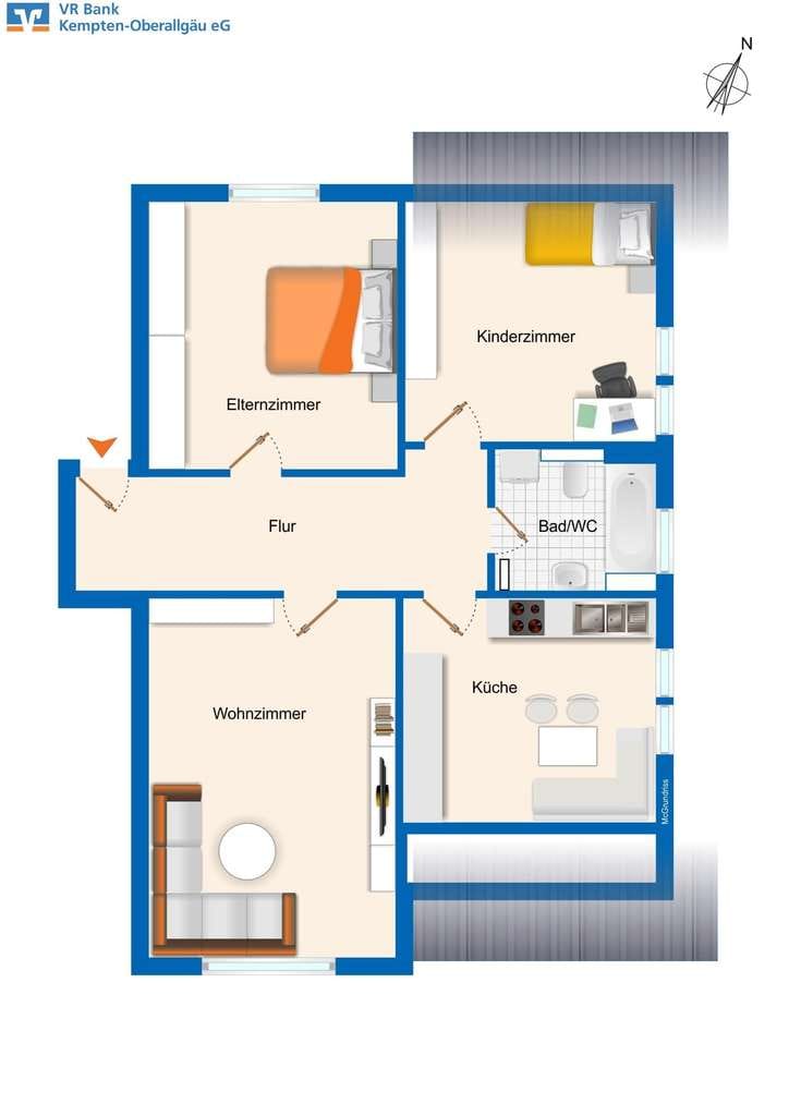 Immobilie in Immenstadt im Allgäu - Attraktive Kapitalanlage im Dachgeschoss - Bild 2