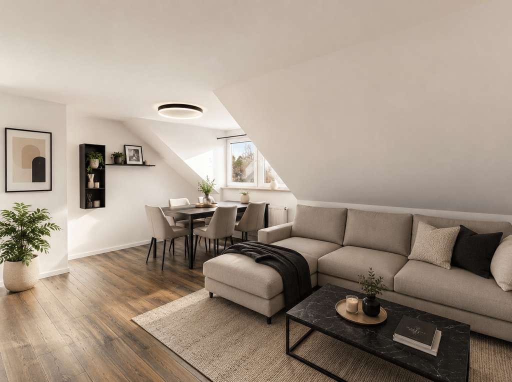 Immobilie in Wendelstein - Oben wohnen, zentral leben: Clever geschnittene 3-Zimmer-DG-Wohnung im 2. Stock in Wendelstein - Bild 2