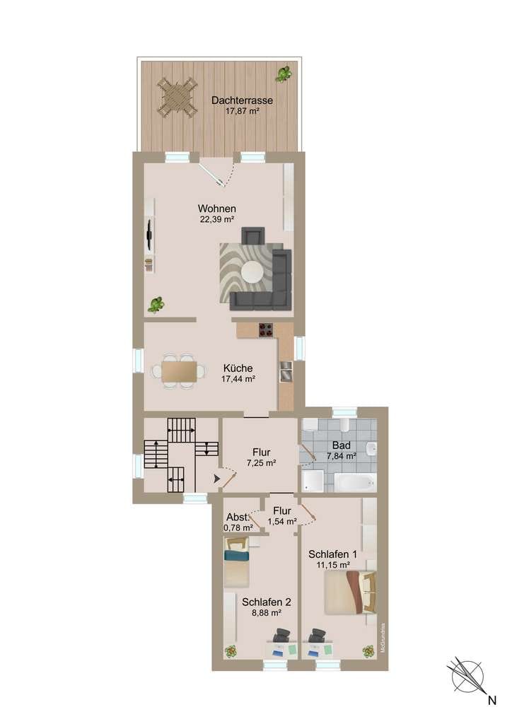 Immobilie in Schashagen - **SONNIGE NEUBAU-WHG, Nähe Grömitz ca. 82m² Wfl, 1. OG, 3 Zi., Garage, Dachterrasse/Ostseenah** - Bild 0