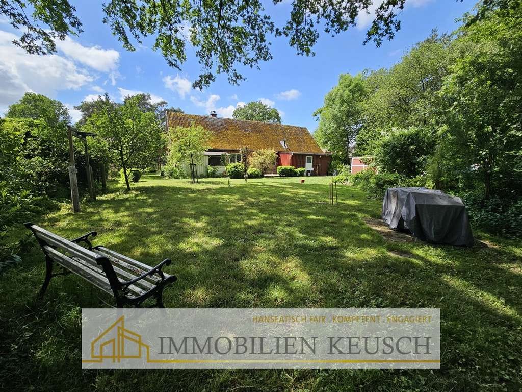 Immobilie in Zeven - EFH mit Traumgarten & unverbaubarem Blick ins Grüne, Ausbaupotential + Carport - Bild 1