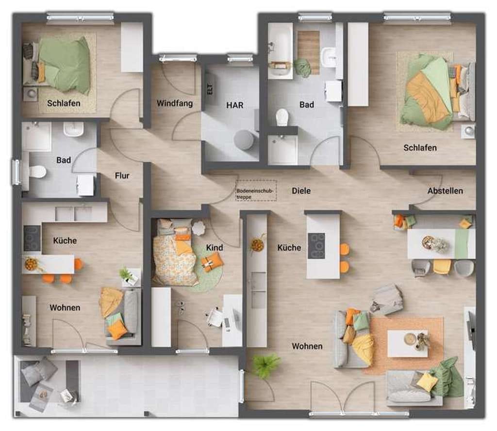 Immobilie in Dingdorf - Winkelbungalow, Preis inkl. Grundstück, massiv gebaut - Bild 4