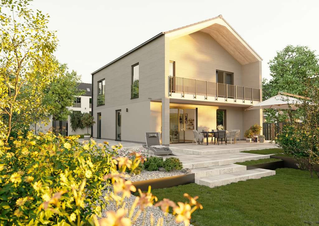 Immobilie in Birgel - Haus mit Balkon und Terrassenüberdachung , Preis inkl. Grundstück, massiv - Bild 0