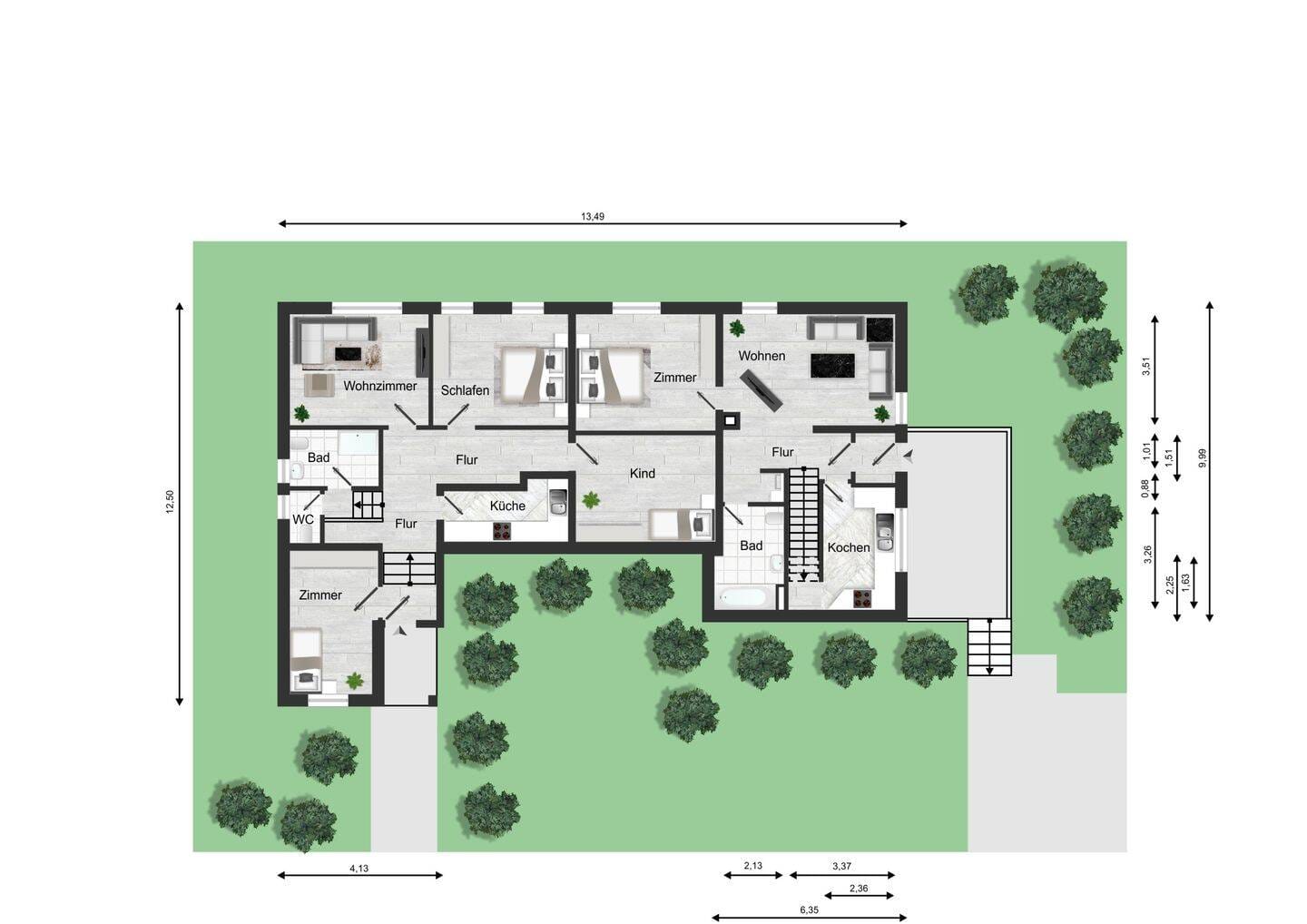 Immobilie in Lahntal - Wohnhaus mit Anbau: Kapitalanlage oder großzügiges Einfamilienhaus - Bild 4