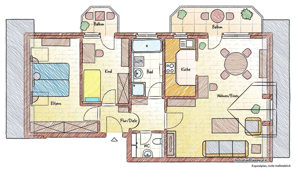 Immobilie in Sulzbach an der Murr - Gepflegte 3-Zimmer-Wohnung mit schönem Ausblick in guter Lage - Bild 1
