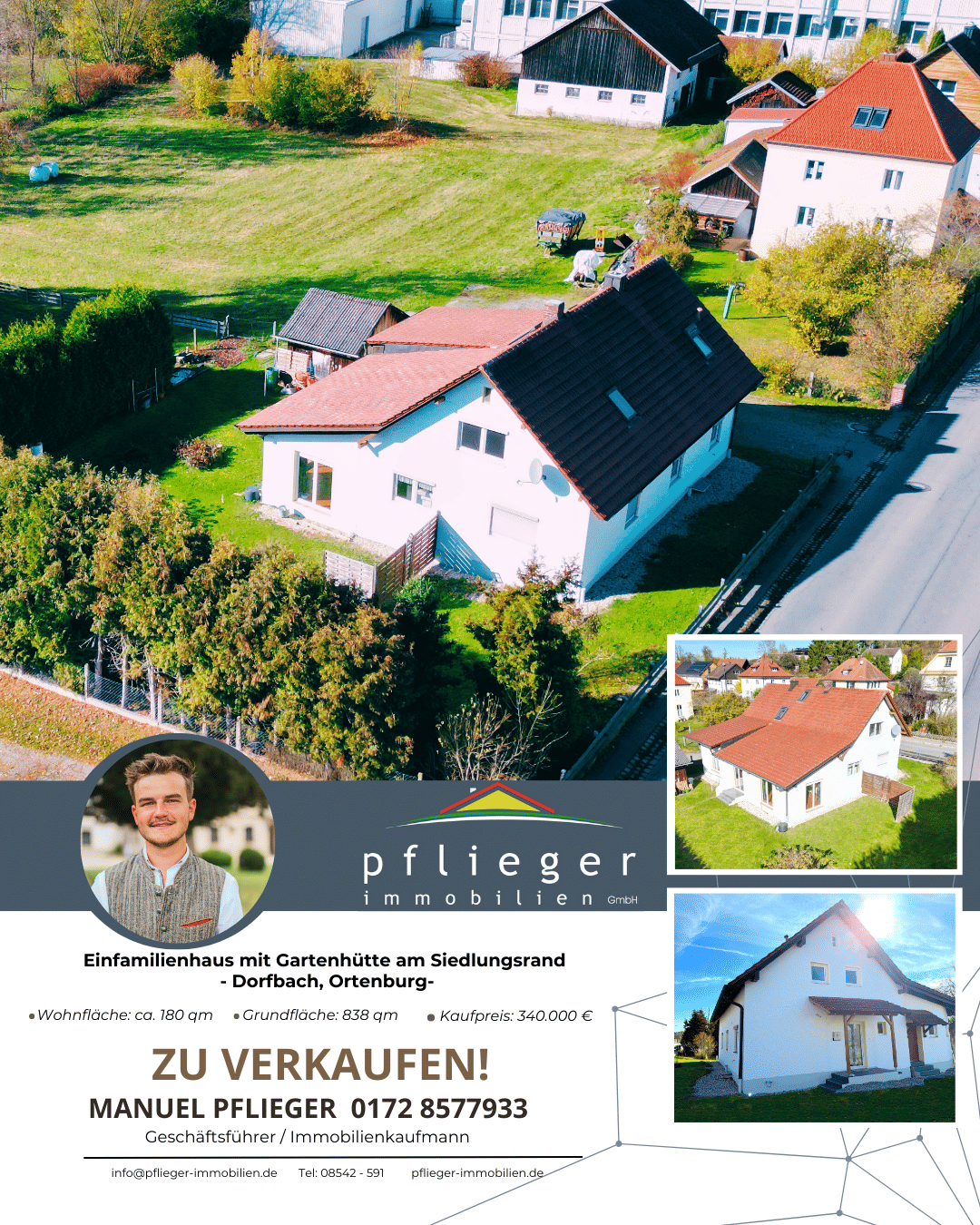 Immobilie in Ortenburg - Einfamilienhaus mit Gartenhütte am Siedlungsrand - Bild 0