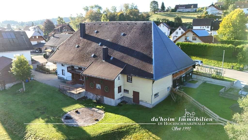 Immobilie in Lenzkirch - Doppelhof-Teil mit Tenne, Hobby-Stall & Werkstätten - Bild 1