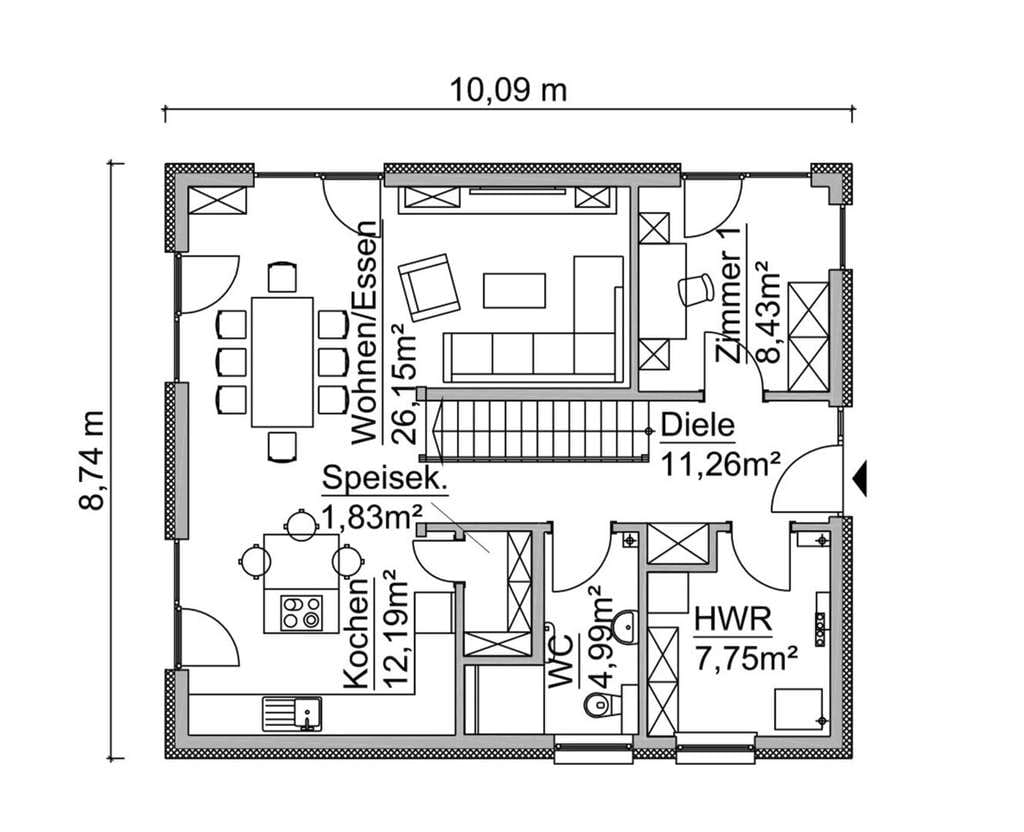 Immobilie in Wulften am Harz - Modern und funktional mit 1,75m Kniestock - Ihr Einfamilienhaus - Bild 3