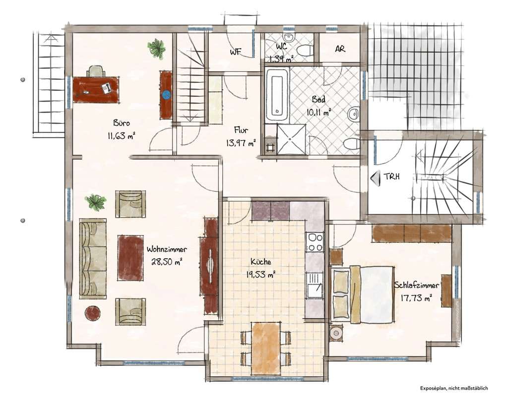 Immobilie in Epfendorf - Familienhaus mit 2 Wohnungen.
7 Zimmer. 183 m². Traum-Ausblick.
3 Garagen. Herrliches Grundstück. - Bild 1