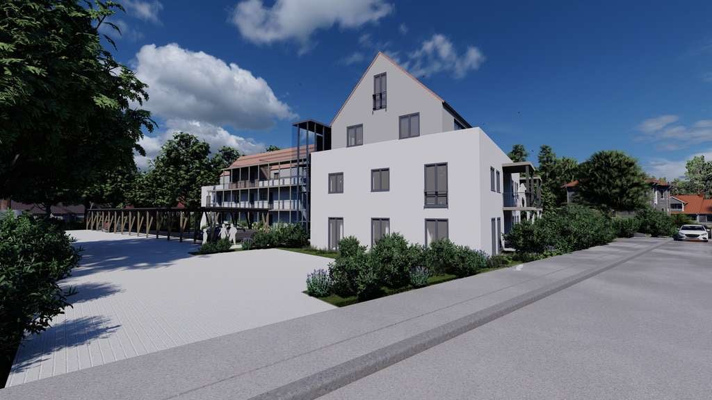 Immobilie in Genderkingen - Traumhafte Neubau Erdgeschosswohnung mit Gartenanteil im Schlossgarten von Genderkingen - Bild 0