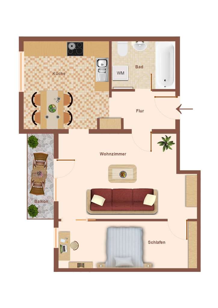 Immobilie in Wandlitz - Vermietete ETW mit Balkon in zentraler Lage von Basdorf - Bild 2