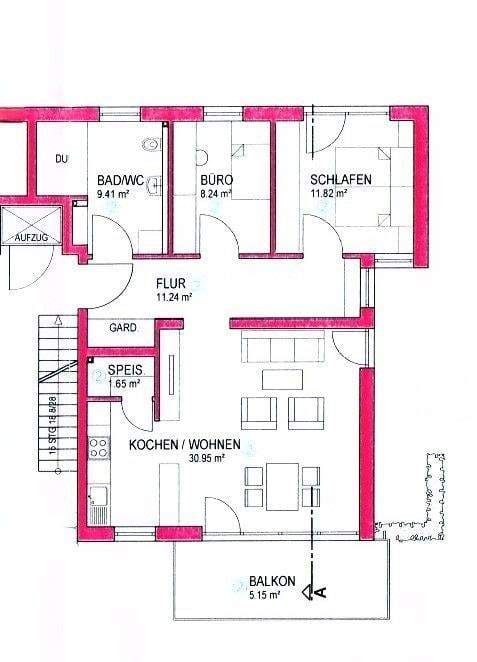 Immobilie in Dornhan - 3 Zimmer Eigentumswohnung (altersgerechtes Wohnen)  mit Balkon und Garage - Bild 1