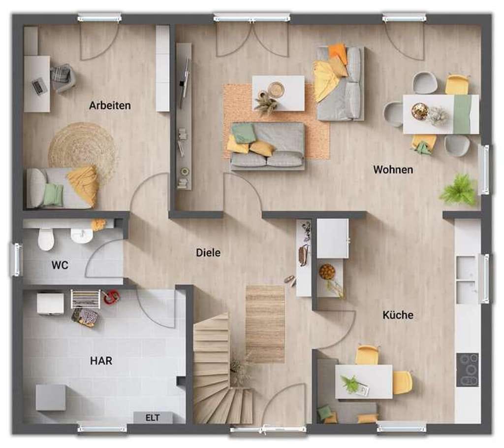 Immobilie in Bennhausen - Mitwachshaus massiv gebaut, Preis inkl. Grundstück - Bild 5