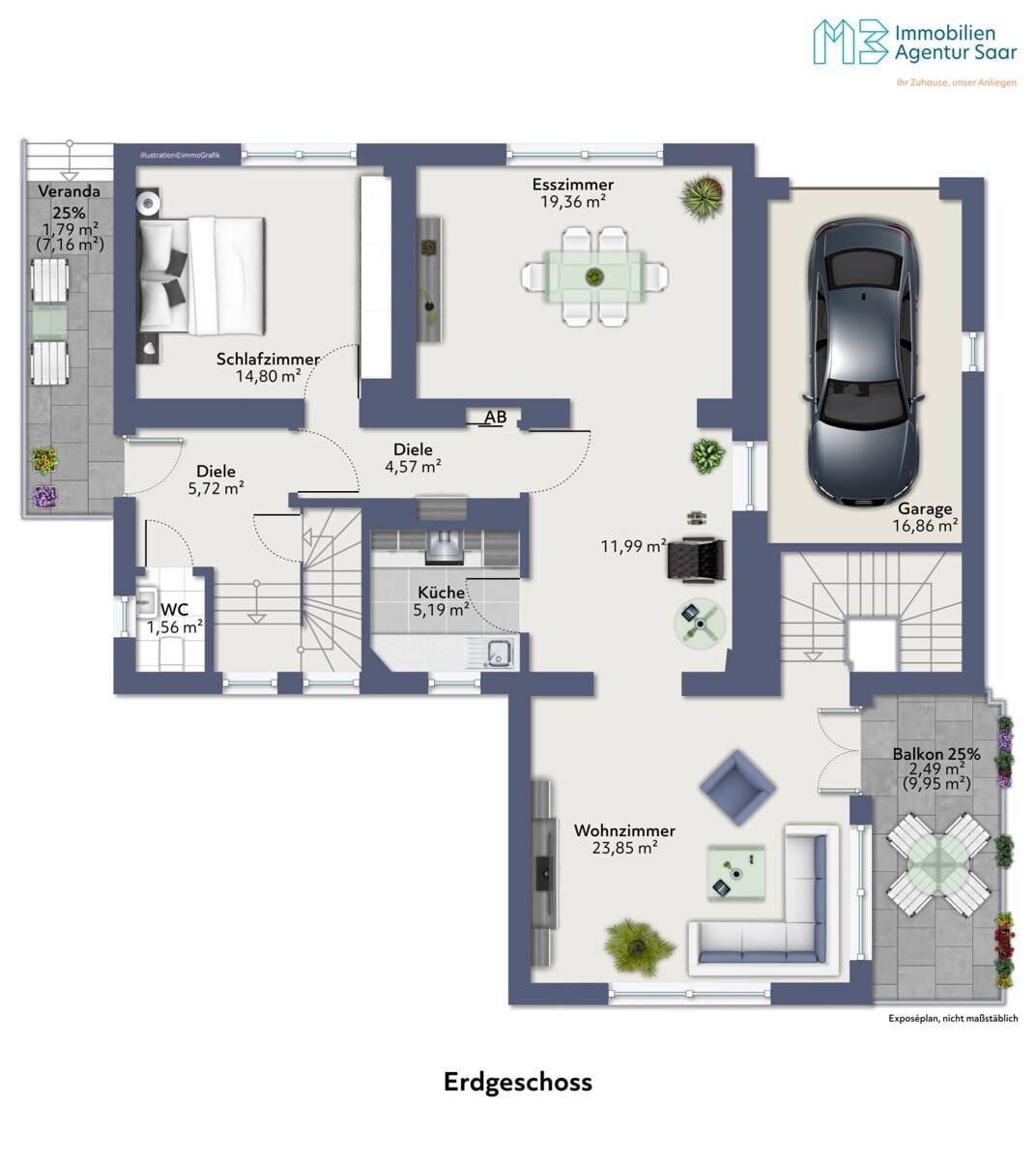 Immobilie in Püttlingen - Großzügiges Zweifamilienhaus in Püttlingen - Bild 3