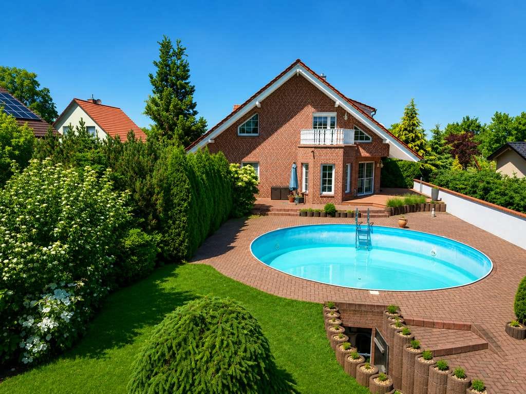 Immobilie in Sandersdorf-Brehna - Ein Traum für Familien: Klinker-DHH mit Kamin, Sauna, Riesen-Pool & XL-Garten in Brehna! - Bild 4