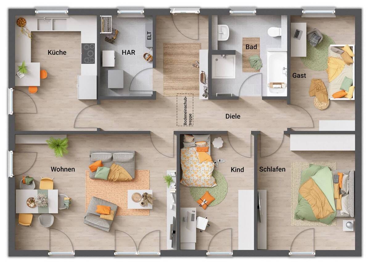 Immobilie in Rugendorf - Attraktiver Bungalow in Rugendorf - Ihr neues, generationsfreundliches Zuhause! - Bild 4