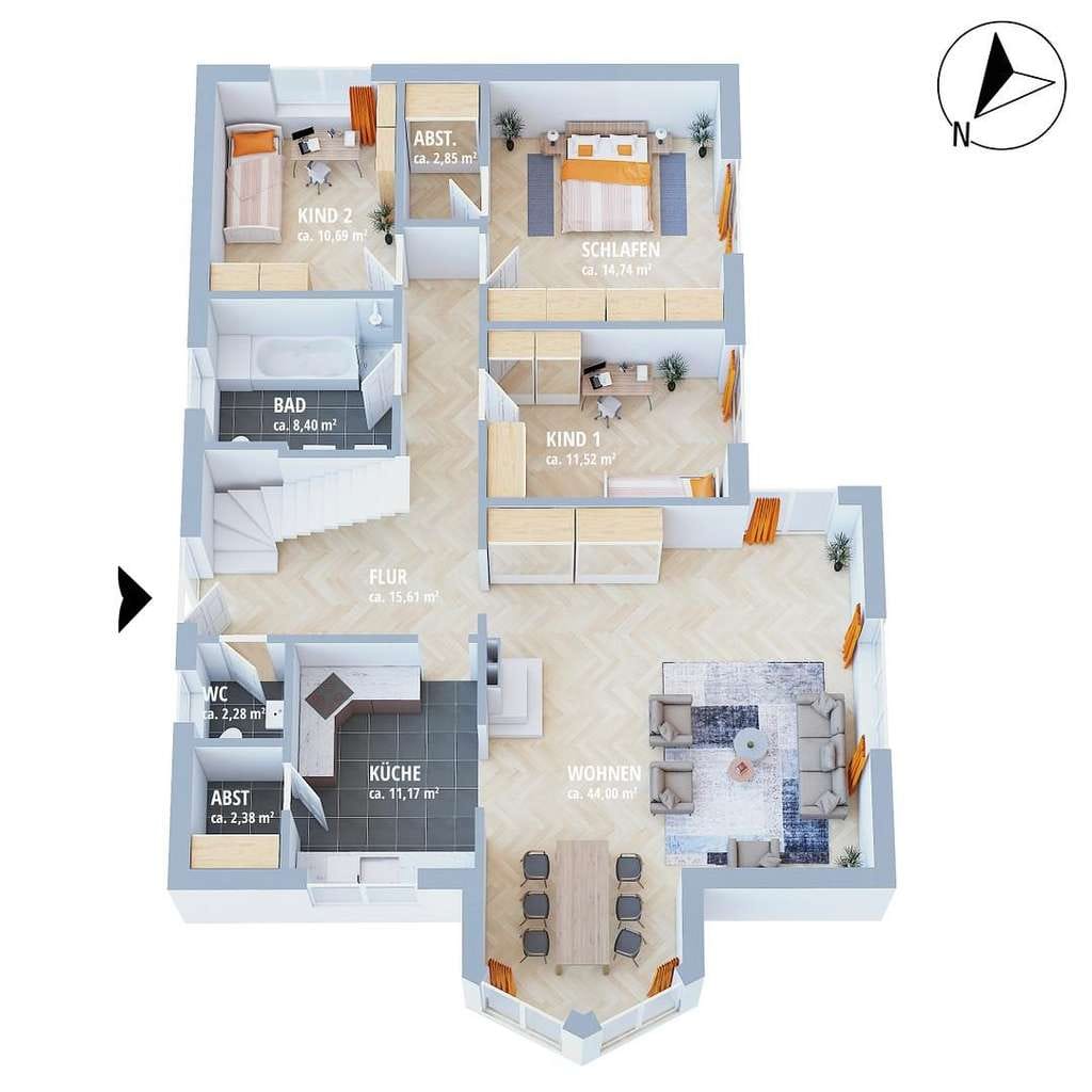 Immobilie in Neetze - " Idyllisches Familienrefugium: Großzügiges Zuhause im Grünen mit TG, Sauna & Hobbykeller " - Bild 2