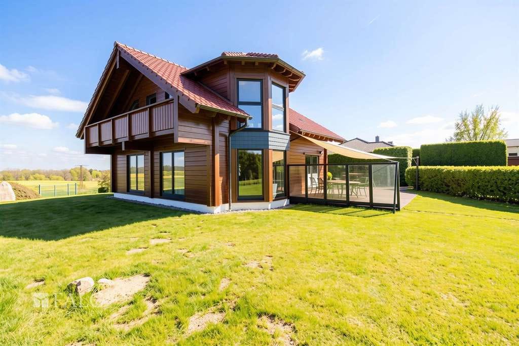 Immobilie in Barnekow - +++ Natur pur & Design: Hochwertiges Fullwood-Wohnblockhaus mit Weitblick in Ostseenähe +++ - Bild 1