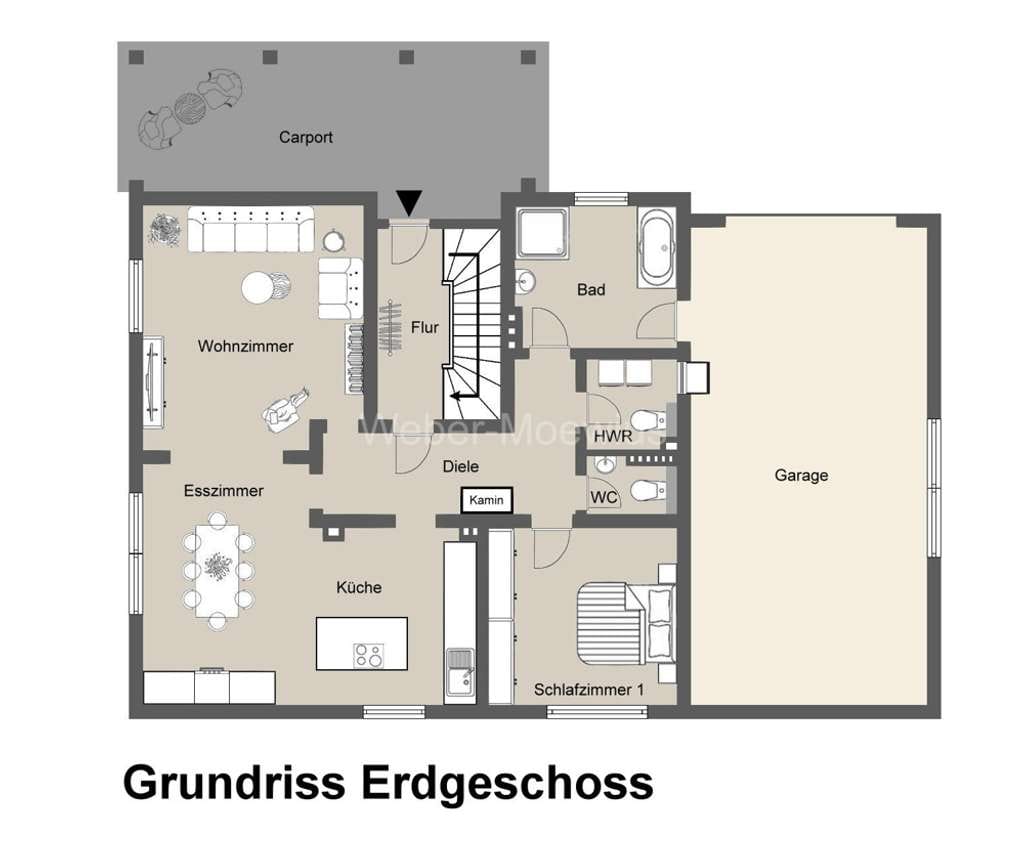 Immobilie in Morsbach - Modernisiertes Einfamilienhaus in freistehender Lage mit zwei Garagen, Carport und Einliegerbereich - Bild 2