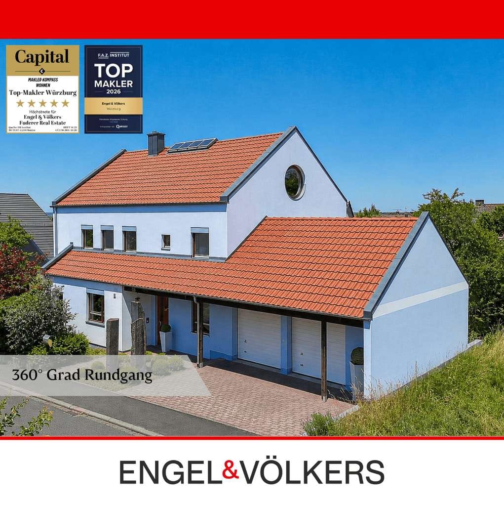 Immobilie in Geroldshausen - Architektur trifft auf Wohnkomfort – Niedrigenergiehaus mit besonderem Raumgefühl - Bild 0